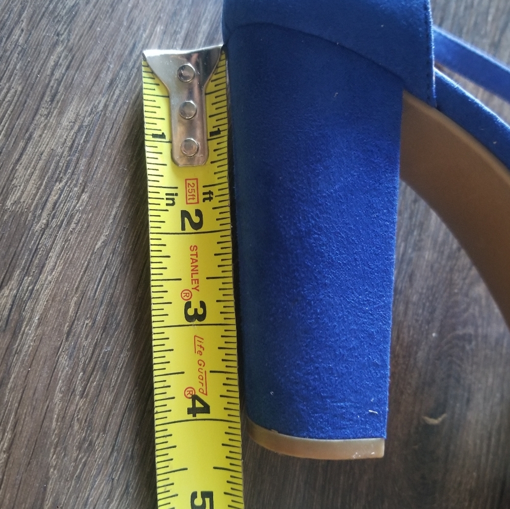 Charlotte Russe Royal Blue Chunky Heels Size 10 - Picture 4 of 5